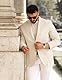 PJ PAUL JONES Herren Leinenblazer Regular Fit Sakko Sportlich Modern Freizeit Anzugjacke (Khaki, XL)