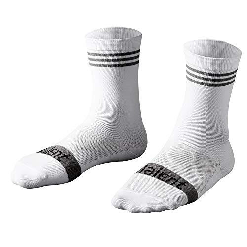 Lalent 3 Pairs Men's Cycling Socks for Mountain Biking, Spinning, Road Cycling & Racing, Compression Breathable Running Trekking Camping Hiking Walking Athletic Crew Socks (White 3Pairs) - Image 4