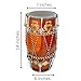 14 Inch Medium Handmade Wooden & Leather Classical Indian Folk Tabla Dholak Drum Set With Adjustable 14-Bolts & Tuning Spanner, Hand Percussion World Musical Instruments For Musicians Punjabi Dholki