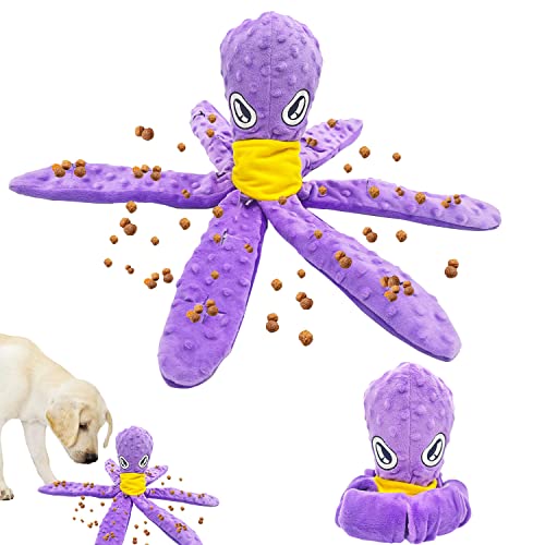 Intelligenzspielzeug für Hunde,Schnüffelspielzeug Hund,Hundespielzeug Schnupftabak,Quietschend Welpenspielzeug,Interaktives Hundespielzeug,Puzzle Toys for Dogs,Oktopus Interaktives Hundespielzeug