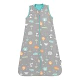 schlummersack Schlafsack Baby Sommer 90 cm dünn Safari | Babyschlafsack Frühjahr Sommer 1.0 Tog 1 Tog Baby Schlafsack Sommer | Sommer Schlafsack Baby Baumwolle Frühjahr
