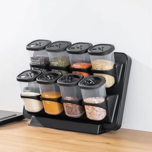 Violet House Estante para especias con 8 botes, Especiero, Organizador de especias