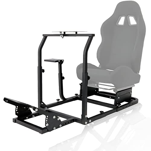 Marada Adjustable Racing Wheel Stand Body with Gear Shifter Mount match for Logitech G25 G27 G29 G920