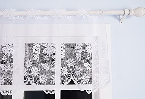 Molaxhome Sunflower Valance Curtains 62X19In,Window Treatment For Home Kitchen Cafe Bedding Living Dinning Bath Room Door Balcony Decor (White) #TOP6