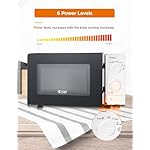 COMMERCIAL CHEF 0.6 Cubic Foot Microwave with 6 Power Levels,Small Microwave with Grip Handle,with 30 Minute Timer and Mechanical Dial Controls,White - Image 3