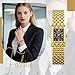 WAIZJLOUS Women's Square Gold Watch: Rectangular Case Stainless Steel Detachable Strap Luxury Watches Ladies Vintage Fashion 3ATM Waterproof Analog Quartz Wristwatch(Black)