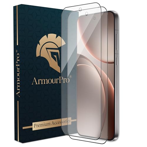 Image of ArmourPro Anti-Glare Matte Tempered Glass for Oppo Find X9, Pack of 2, Anti Fingerprint Screen Protector, 9H Scratch Resistant, Smooth Touch, Full Edge to Edge Coverage