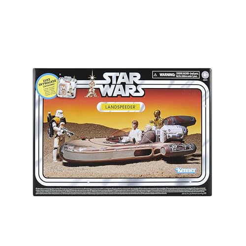 Star Wars The Vintage Collection, Landspeeder Vehicle with 3.75-Inch Luke Skywalker Figure, A New Hope