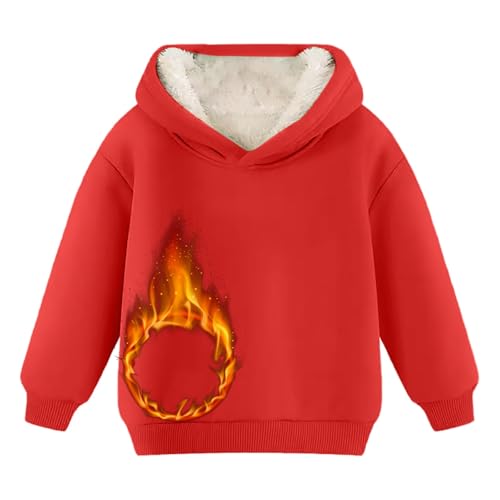 Unisex Boys Girls Fleece Lined Sherpa Hoodie Kids Warm Winter Hoodies Pullover Hooded Sweatshirt Sweater Solid Loose Tops3