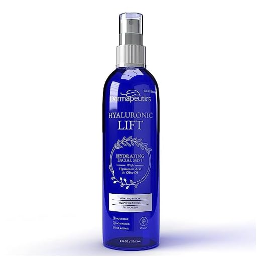 Dermapeutics Hyaluronic Lift Face Mist, 8 Fl Oz /236.5ml | Hydrating Facial Mist Spray with Hyaluronic Acid & Olive Oil