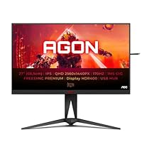 AOC Agon Pro AG275QX/EU - 27 Zoll QHD Gaming Monitor, 170 Hz, 1 ms, HDR400, FreeSync Premium, G-Sync Compatible (2560x1440, HDMI, DisplayPort, USB Hub) schwarz/rot