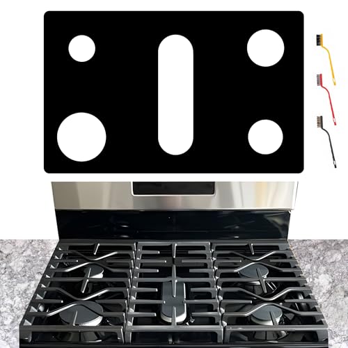 bezoku Stove Cover For GE General 30 Inch Gas Range Model JGBS66DEKBB JGBS66REKSS JGBS66DEKWW JGBS66EEKES JGBS66FEKDS Upgraded 0.5MM Thickness Reusable Burner Guard For For GE Gas Stove Top Protector
