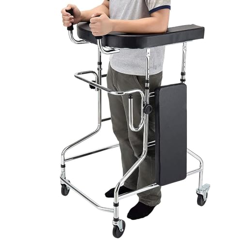 GNbow Andador para Personas Mayores, Andador Médico Portátil con Altura Regulable, Andador Vertical Rodante,10 Niveles de Ajuste de Altura, Carga de 100 kg