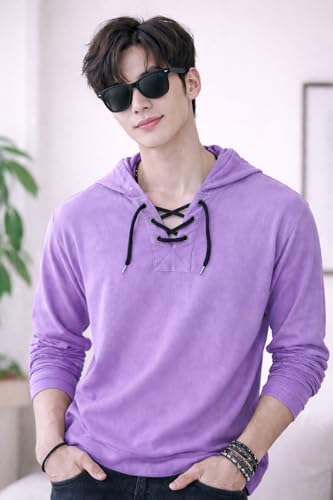 Image of Men's Cotton Blend Regular Fit Hooded Neck T-Shirt