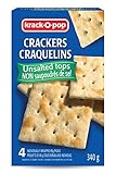 Krack O Pop Pemium Snacks - Crisp Saltines Crackers Unsalted Tops 340G (4 individually Wrapped 85g Packs)