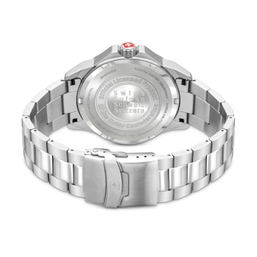Image of Swiss Military Hanowa SMWGH2100302 Maitre PLONGEUR - Swiss Made Round White Watch for Men