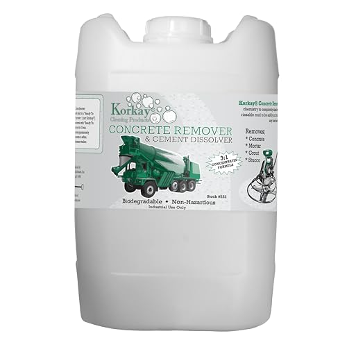 Korkay DIY Concrete Remover & Cement Dissolver Heavy-Duty, Great for Tools & Mixers - 5 Gallon