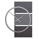 orologio design da tavolo I colori di questa versione sono: antracite, alluminio, radica grigia