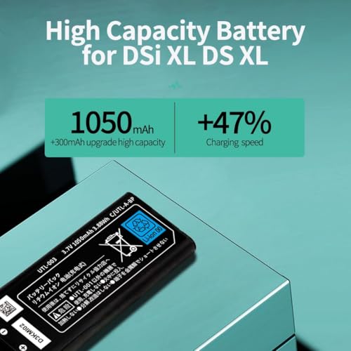 Image of UTL-003 Battery,for DSi XL Replacement Battery for Nintendo D Si XL DS X L UTL-003 DSi LL UTL-001 C UTL-A-BP(๐๐๐ฐ ๐๐ฉ๐ ๐ซ๐๐๐) Game Player Battery (Not for Nintendo D Si NDSi DS Lite)