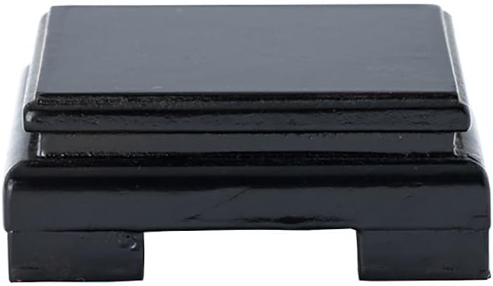 Square Solid Wood Base Vase Teapot Plant Lamp Display Stand Handmade Wooden Pedestal