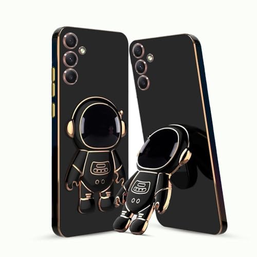 Image of for Samsung Galaxy M52 5G Case Cute 3D Astronaut Stand Design Camera Protection Shockproof Soft Back Cover (for Samsung Galaxy M52 5G, Black)