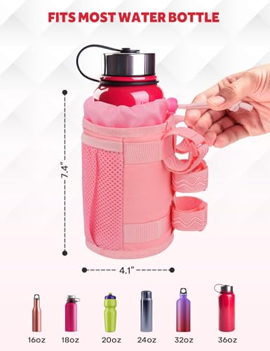 image for WUVOP Bike Cup Holder, Water Bottle Holder Handlebar for Bike with Mes