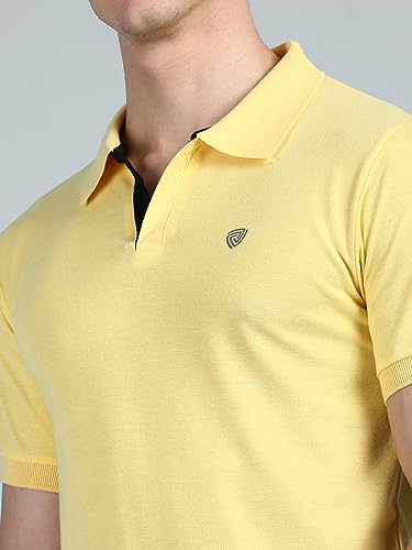Image of Lux Cozi Men Cotton Solid Regular Fit Polo Shirt