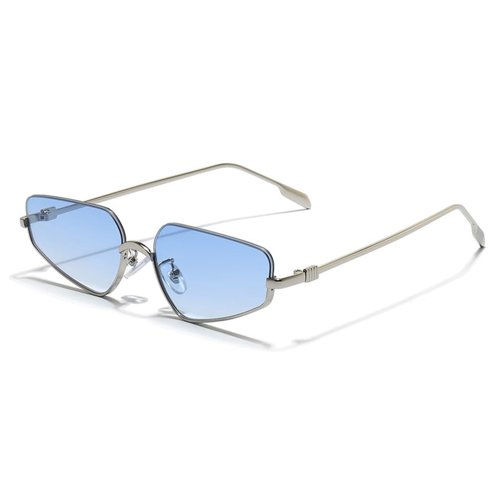 Estilo retro punk, ojo de gato, metal, para mujer y hombre, clásico, protección UV400 para exteriores.