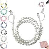 Cordon de chargement USB C perlé : ce cordon USB C mesure 1 m de long ; pour le câble de chargeur iPhone, gardez vos appareils chargés et synchronisez vos données n'importe où, n'importe quand, avec des vitesses de synchronisation de données allant jusqu'à 480 Mo/s pour transférer des photos, des vidéos, des fichiers et plus encore