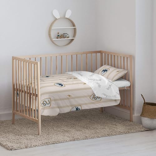 Housse de couette Hogwarts 115x145 pour lit bébé coton bio
