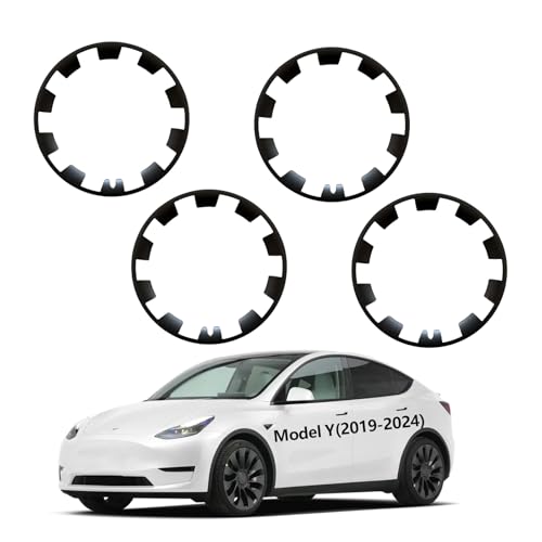 OJOYME Wheel Rim Protector for Tesla Model Y,Wheels Rim Cover Set of 4 Tire Trim Rings Model Y Accessories Corrosion Resistant Easy to Install (Model Y 2019-2024)