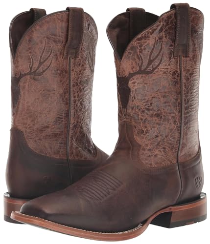 ARIAT Men's Crosshair Western Boot - Dark Whiskey/Antique Brown, 10.5 Medium