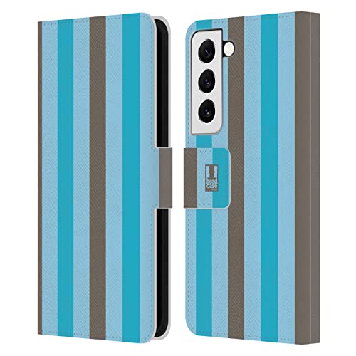 Étui portefeuille Samsung S22 5G Head Case Designs Choco Bubblegum à rayures