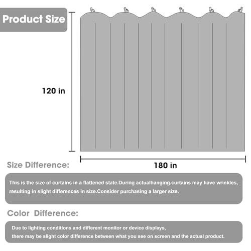 Image of Room Divider Blackout Curtain Track Curtains Wall Dividers Panels Screen for Living Rooms Bedroom Office Privacy Partition Separation, W180 x L120 Inch,1 Panel, Beige