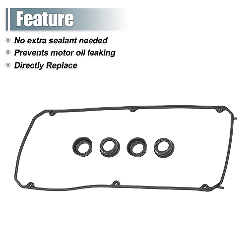 Image of X AUTOHAUX 1Set Rubber Engine Valve Cover Gaskets Seals No.MN137117 /MD198128 for Mitsubishi Eclipse 2005-2012 for Mitsubishi Galant 2004-2012