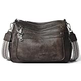 Bluome 7L Crossbody Purses for Women, Faux Leather Crossbody Bags Lightweight Sling Bag Shoulder Handbags, Coffee