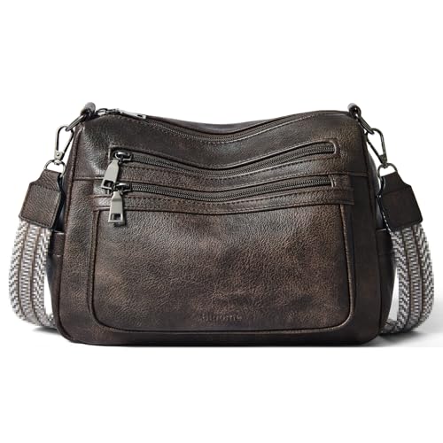 Image of Bluome Crossbody Purses for Women, Medium Large Faux Leather Crossbody Bags Lightweight Sling Bag Shoulder Handbags