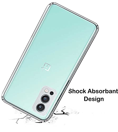Image of Soft Flexible Silicone Back Cover Compatible with OnePlus Nord 2 5G, Transparent Case and Screen Guard