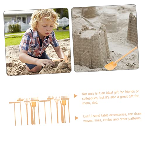 SEWOART 2 Conjuntos De Mini Ancinho De Bambu Ferramentas De Areia De Bambu Iy Rock Zen Jardim Kit Ca