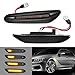 Produktbild DEFVNSY - 2er Pack - Rauchglas Dynamische gelbe Blinker Blinker Seitenmarkierung Blinkerlicht läuft sequentiell mit Nicht polarisiertem CAN-Bus Fehlerfrei Für E90 E91 E92 E93 E60 E61 E46 E83 E81