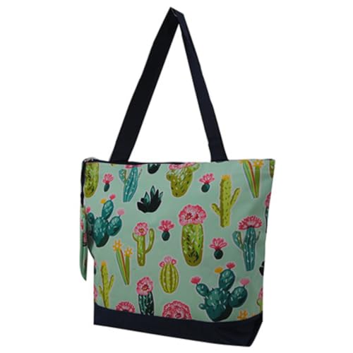 Image of NGIL Medium Top Zipper Closure Canvas Tote Bag with Attached Matching Coin Purse For Moms and Nurses