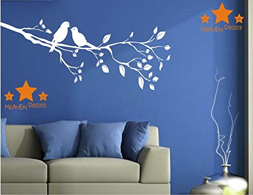 Heaven Decors Bird on Tree Wall Sticker, 27.55 x 0.39 x 11.81 Inches, White (B0743DH1Q1) Amazon Price History, Amazon Price Tracker