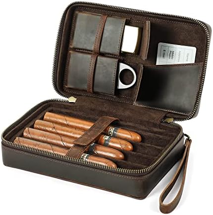 Contacts Humidor portátil Viaje con Cortador de Puros Ranura para...