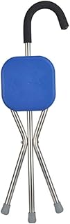 SHERAF Bastón con Asiento Bastón para Personas Mayores Aleación de Aluminio Trípode Plegable Taburete Antideslizante Andador para discapacitados, Azul, Azul Práctico (Color: Azul) Lofty Ambition