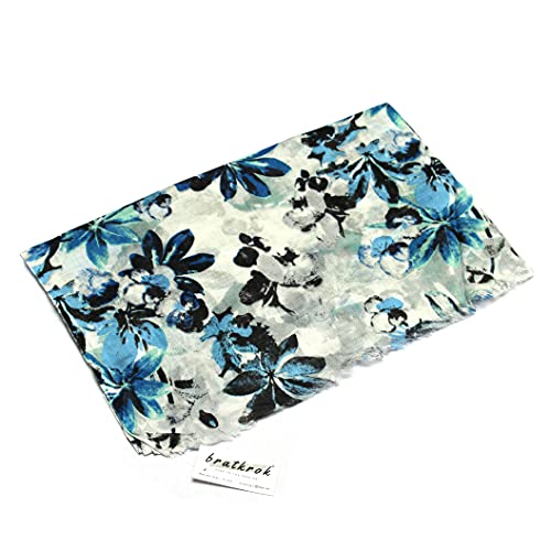 Image of bratkrok WOMEN'S STYLISH FLORAL PRINTED RAYON SCARF /SCARVES /STOLE FOR SUMMERS