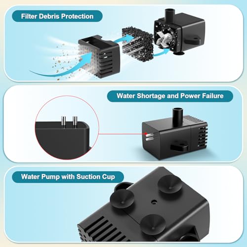 SZMP Solar Springbrunnen Kit 2026 Upgrade, 2000mAh Akku- Arbeiten an Trüben Tagen- 3.5W Glas DIY Solar Teichpumpe mit 5M Kabel & 8 Düsen, Solar schwimmender Fontäne Pumpe für Gartenteich, Vogel-Bad