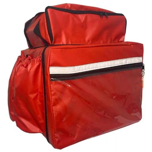 Capa Mochila Bag para Motoboy Delivery Impermeável 45L - SEM ISOPOR - Vermelho