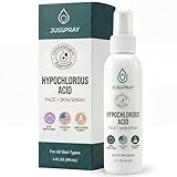 JusSpray™ Hypochlorous Acid Spray for Face and Skin | HOCI Facial Cleanser Mist | 4 oz Hypochlorous Acid for Face, Skin, Acne, Eczema, Body Acne Sprays, Piercing Aftercare, Wound Solution
