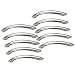 Produktbild E EBETA 10er Silber Schubladegriff Möbelgriffe Relinggriffe, Bogengriffe Küchengriff Schrankgriffe Stangengriffe aus Gebürsteter Edelstahl (64 MM, 10 Stück)