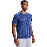  Under Armour Men\'s Tech 2.0 V-Neck Short-Sleeve T-Shirt, Tech Blue (432)/White, X-Small